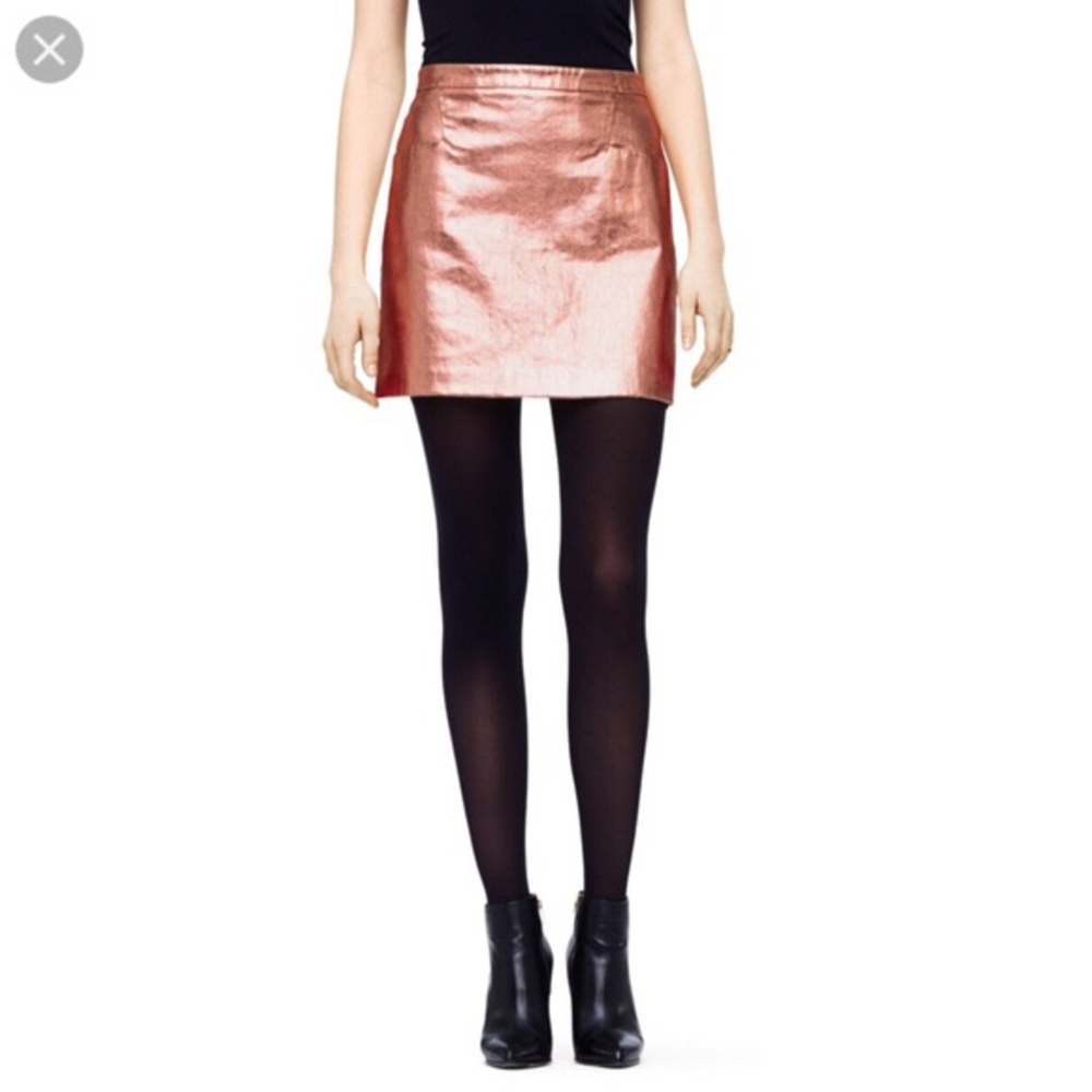 Club Monaco Nerise rose gold skirt